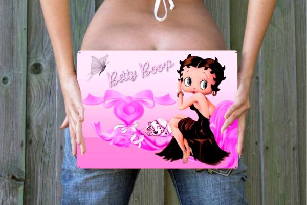 Betty Boop Cute Tin Sign freeshipping - garageartaustralia