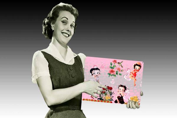 Betty Boop FLOWERS Tin Sign freeshipping - garageartaustralia