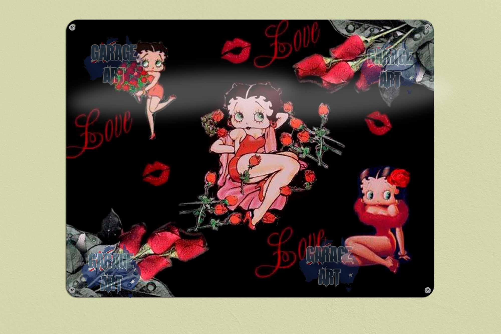 Betty Boop LOVE Tin Sign freeshipping - garageartaustralia