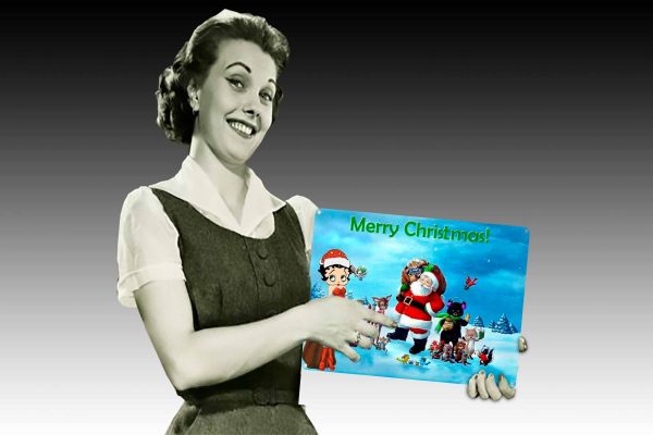 Betty Boop Merry Christmas Tin Sign freeshipping - garageartaustralia
