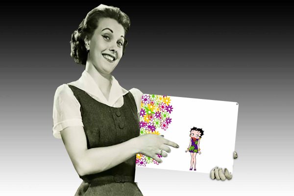 Betty Boop PURPLE DRESS Tin Sign freeshipping - garageartaustralia