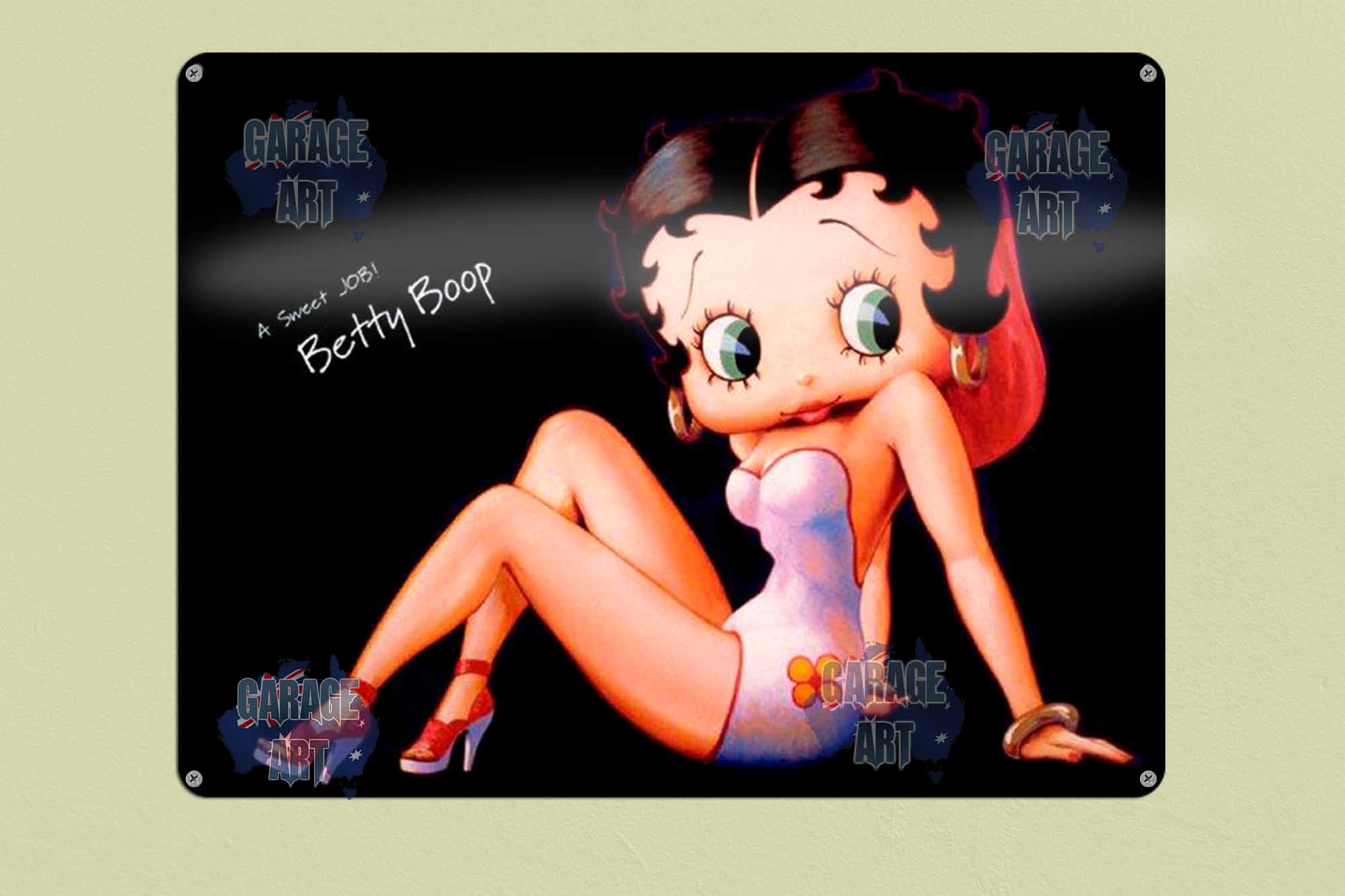 Betty Boop SWEET JOB Tin Sign freeshipping - garageartaustralia