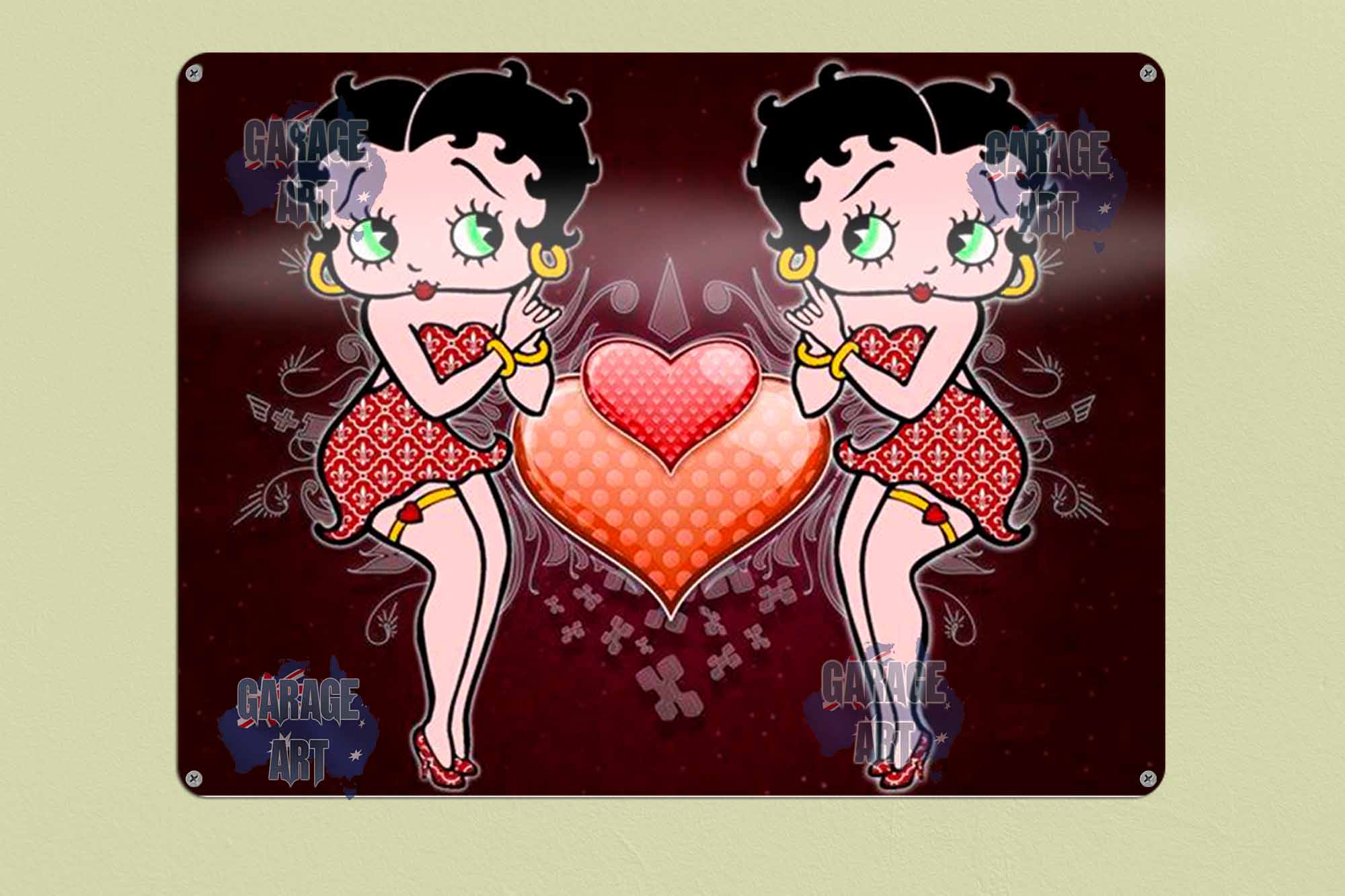 Betty Boop Twin Tin Sign freeshipping - garageartaustralia