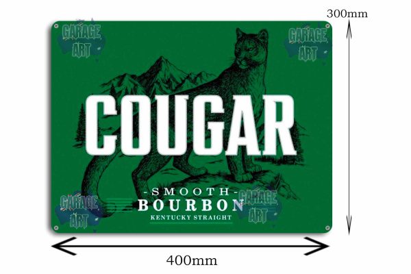 Couger Burbon  Tin Sign freeshipping - garageartaustralia