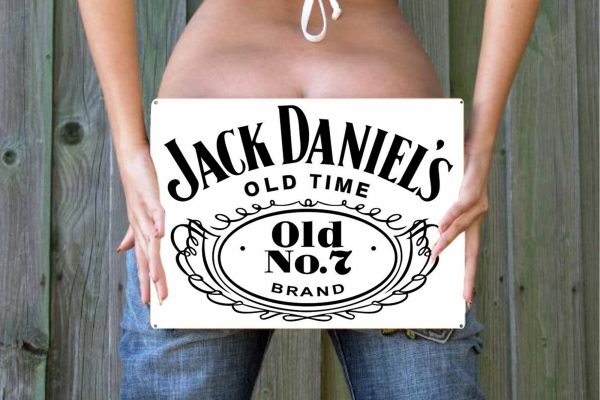 JD No7 Old Time White  Tin Sign freeshipping - garageartaustralia