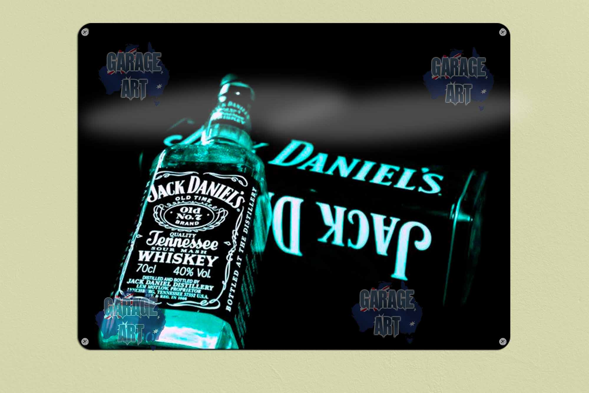 JD No7 Fluro Blue  Tin Sign freeshipping - garageartaustralia