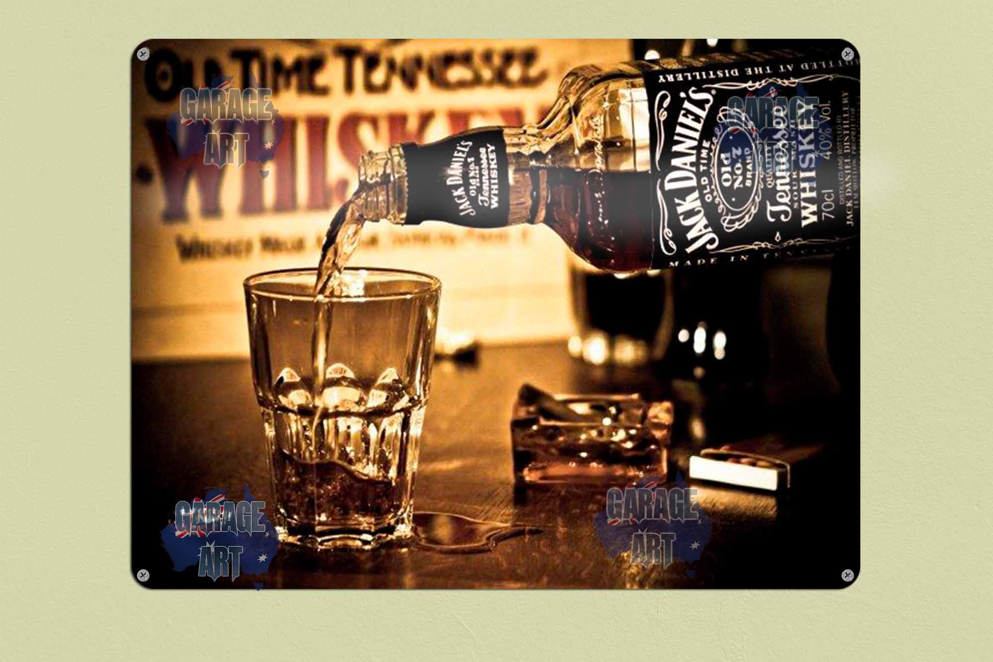 Jack DanielsOld Time Tennessee Whiskey JD  Tin Sign freeshipping - garageartaustralia