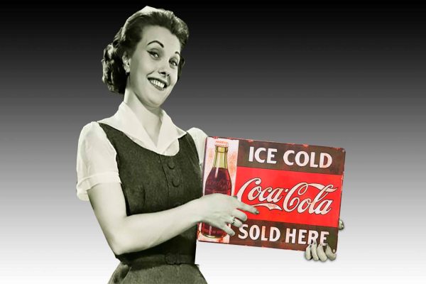Coca Cola Ice Cold Sold Here Stressed  Tin Sign freeshipping - garageartaustralia