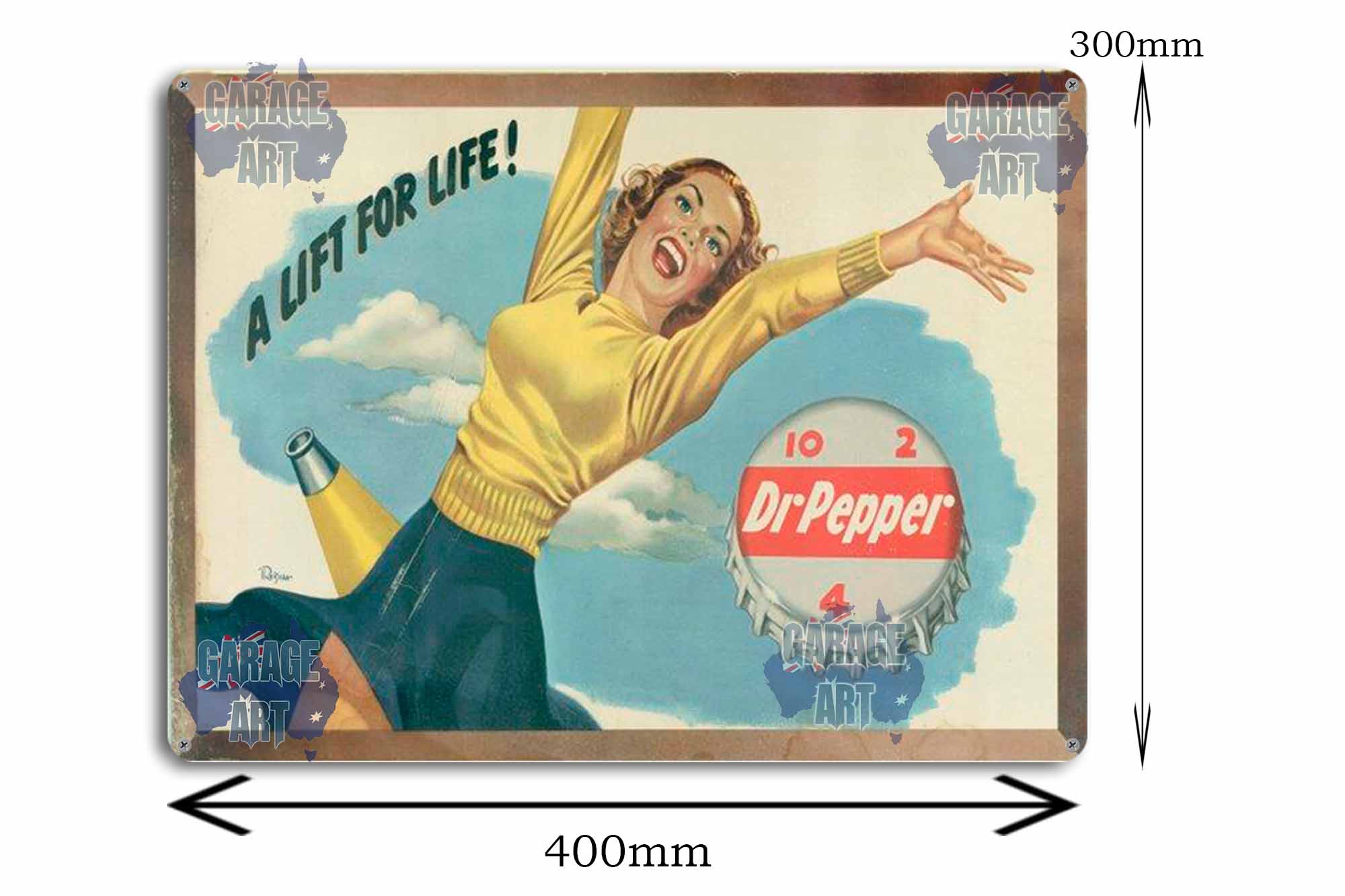 Dr Pepper its For Life Tin Sign freeshipping - garageartaustralia