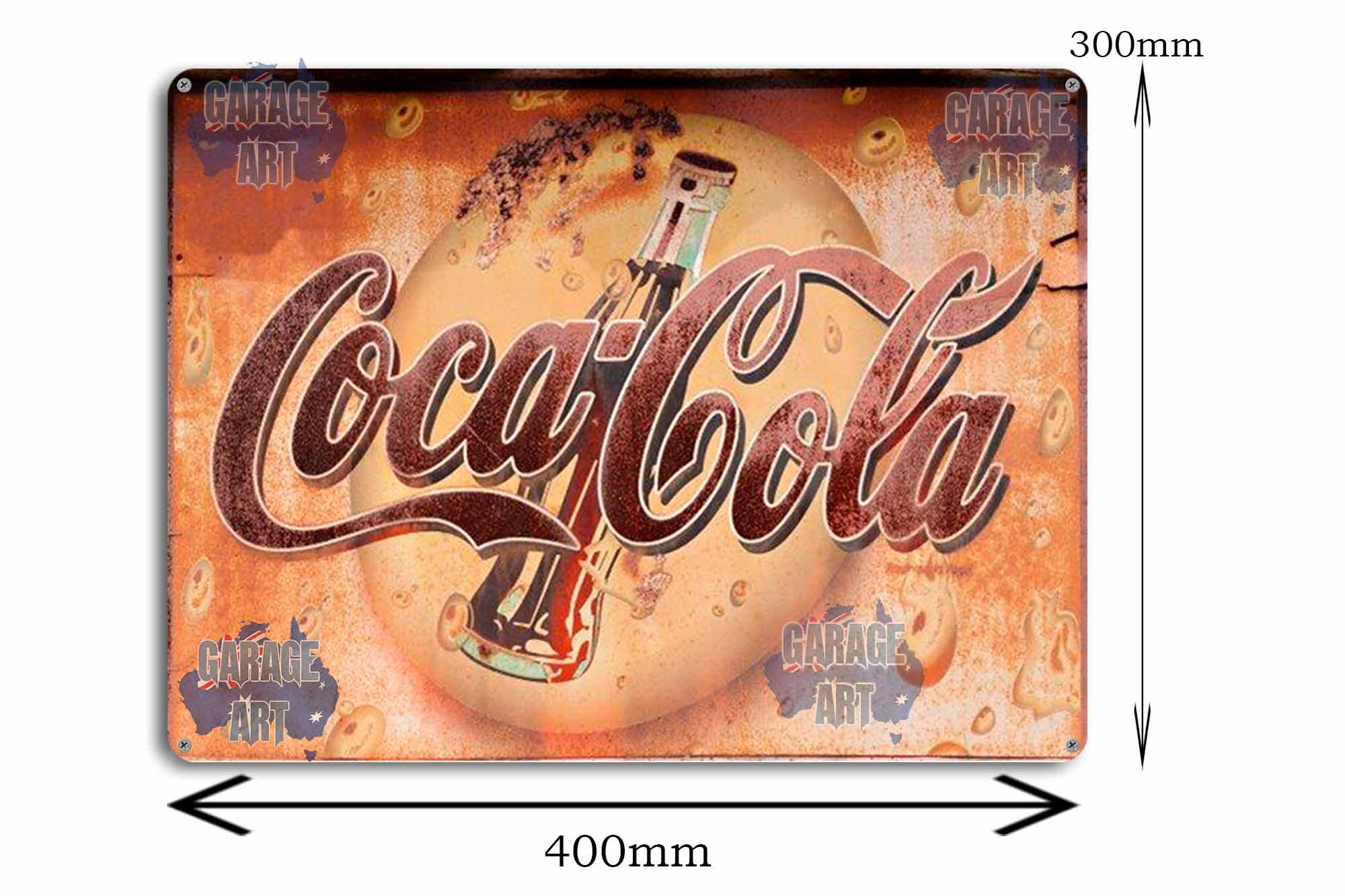 Rusted Coca Cola Tin Sign freeshipping - garageartaustralia