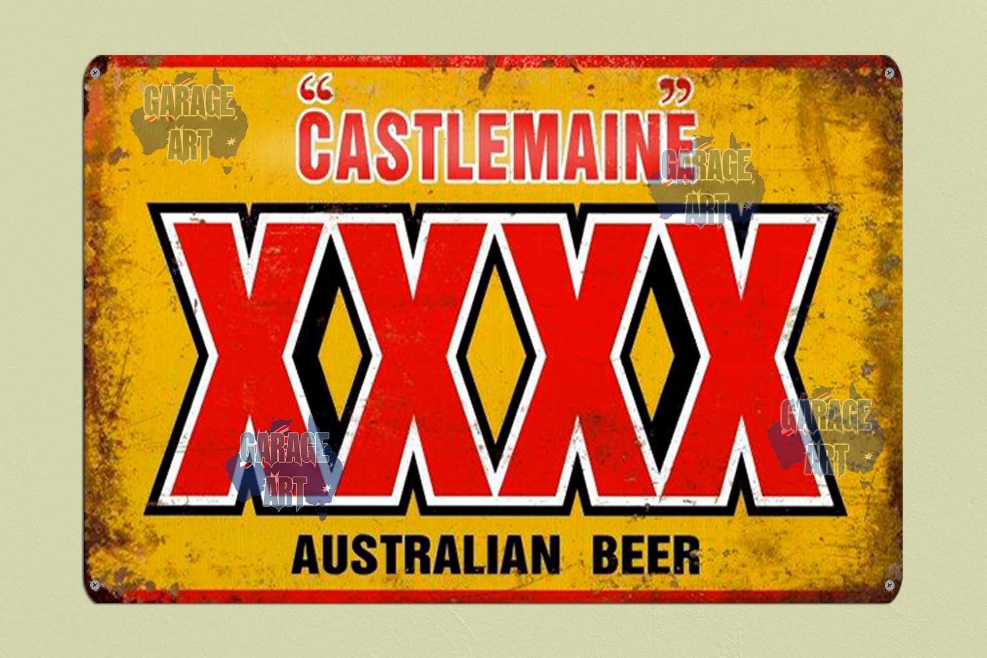 CASTLEMAINE XXXX EXTRA Rusty 600mmx400mm Tin Sign freeshipping - garageartaustralia