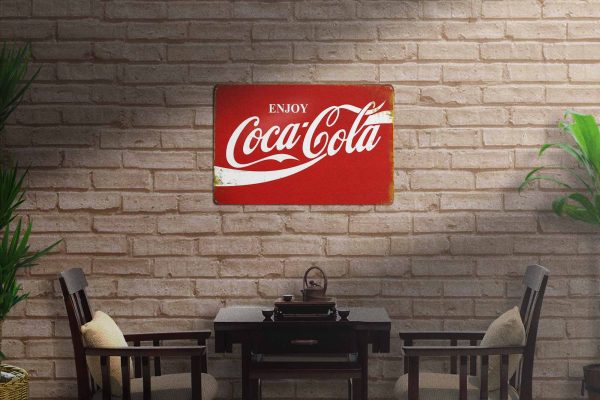 Enjoy Coca Cola 600mmx400mm Tin Sign freeshipping - garageartaustralia