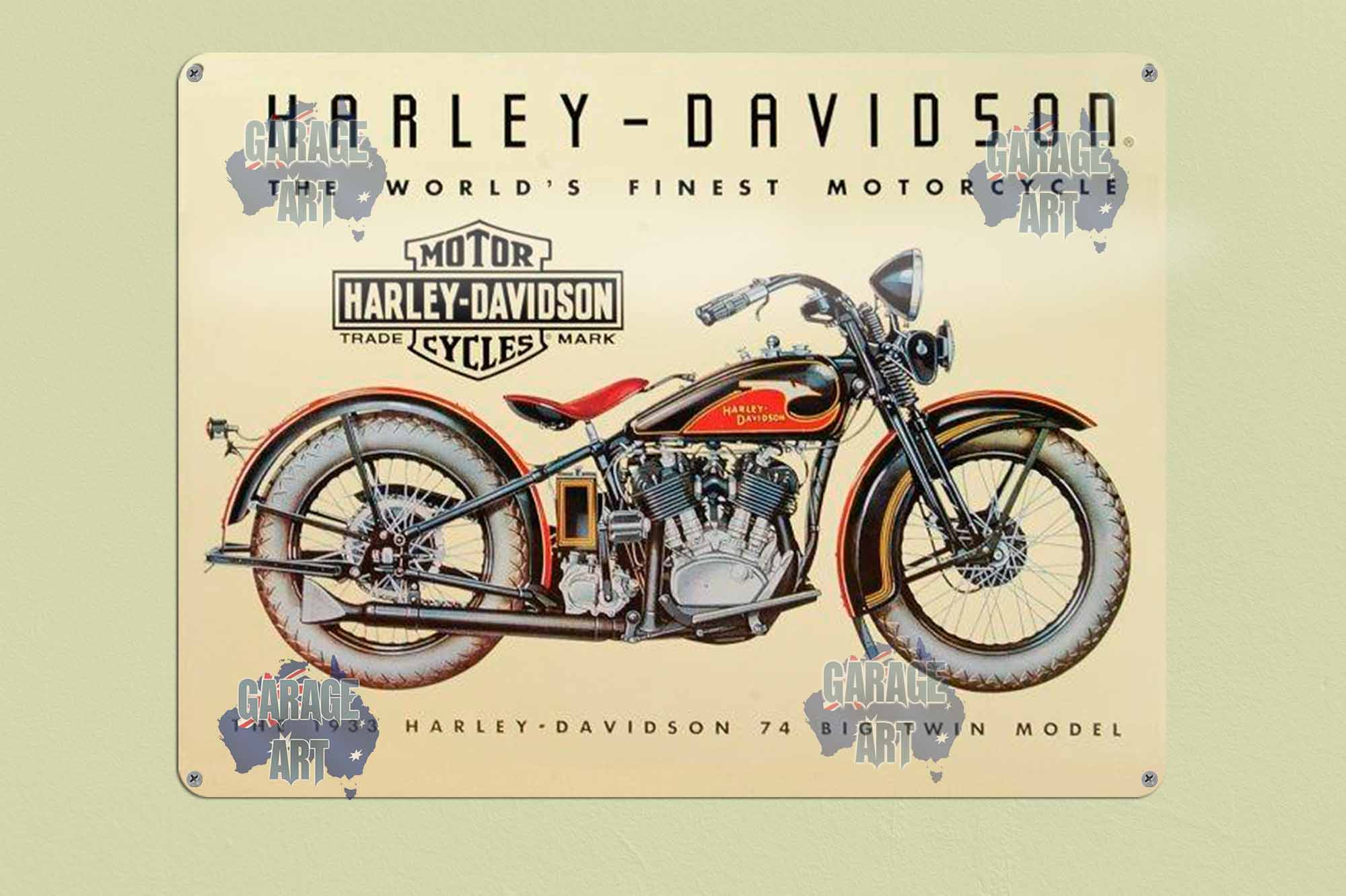 Harley worlds best  Tin Sign freeshipping - garageartaustralia