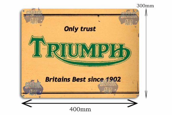 Triumph Britain's 1902  Tin Sign freeshipping - garageartaustralia