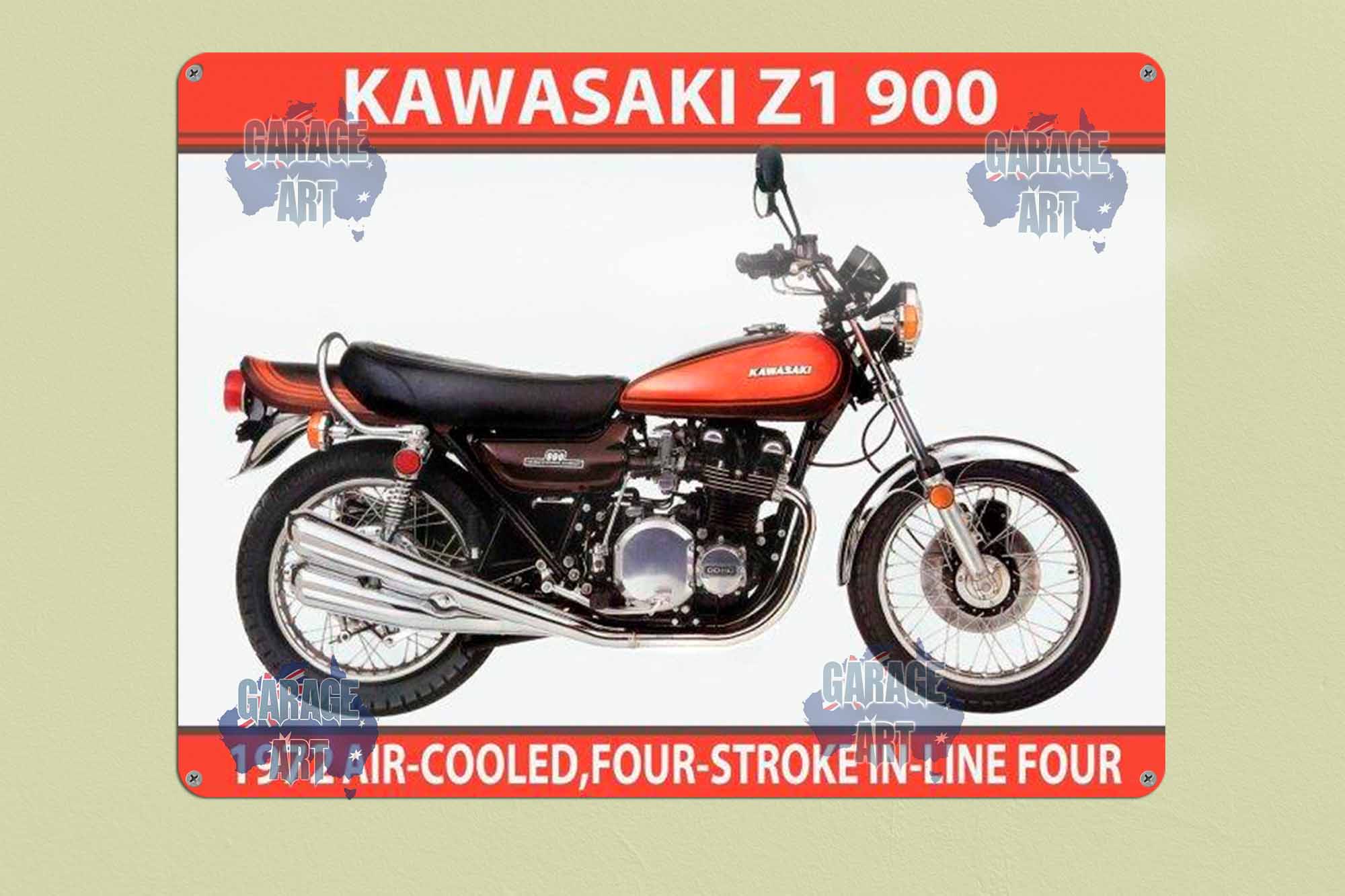 Kawasaki Z1 900 1972  Tin Sign freeshipping - garageartaustralia