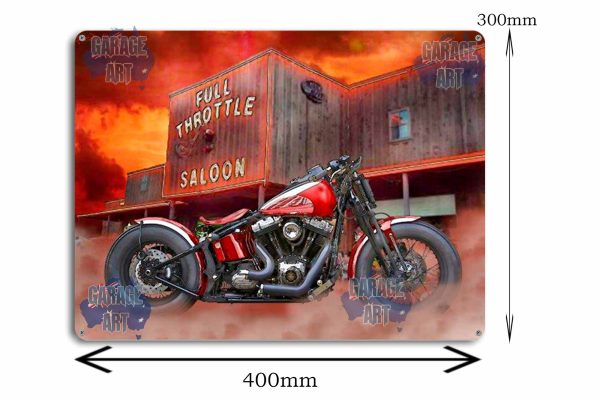 Full Throttle Saloon Tin Sign freeshipping - garageartaustralia