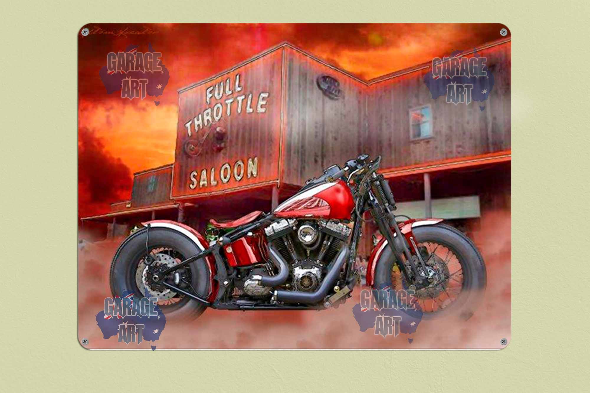 Full Throttle Saloon Tin Sign freeshipping - garageartaustralia