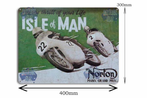 Norton Motorbikes at Isle of Man Tin Sign freeshipping - garageartaustralia