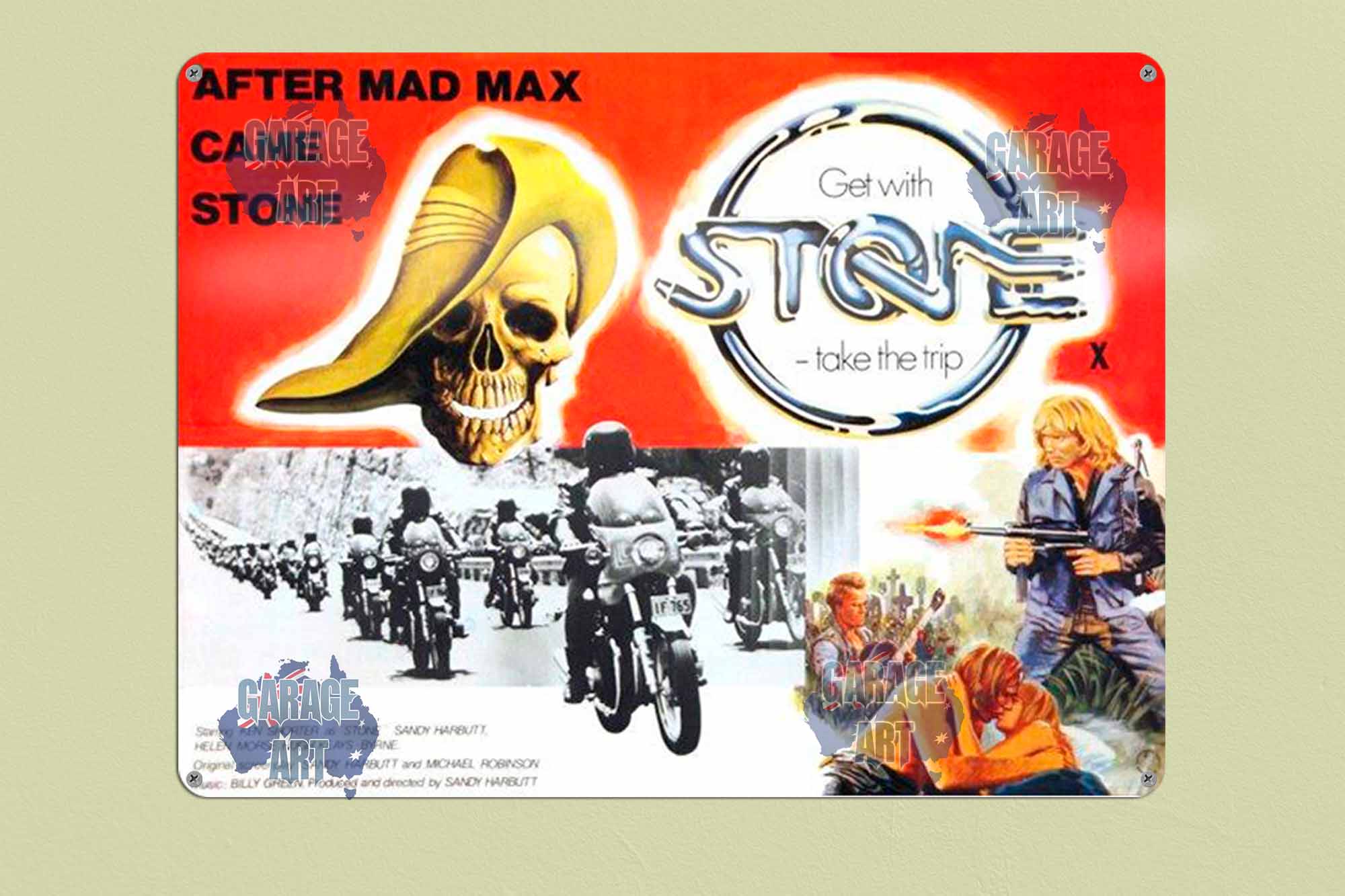 Stone the Movie Tin Sign freeshipping - garageartaustralia