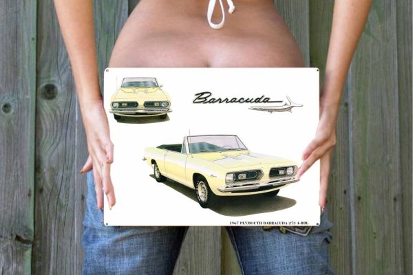 1967 Plymouth Barracuda 273 4bbl Tin Sign freeshipping - garageartaustralia