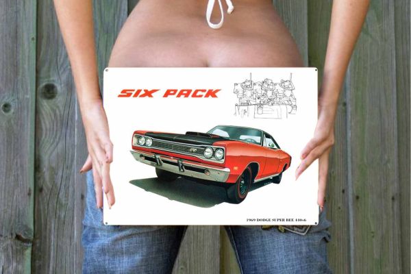 1969 Dodge Super Bee 440+6 Tin Sign freeshipping - garageartaustralia