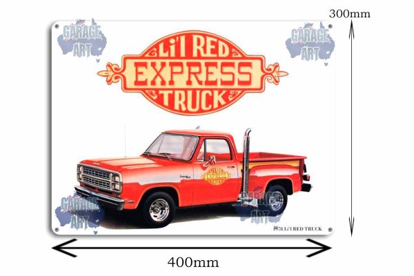 1978 Chrysler Lil Red Truck  Tin Sign freeshipping - garageartaustralia