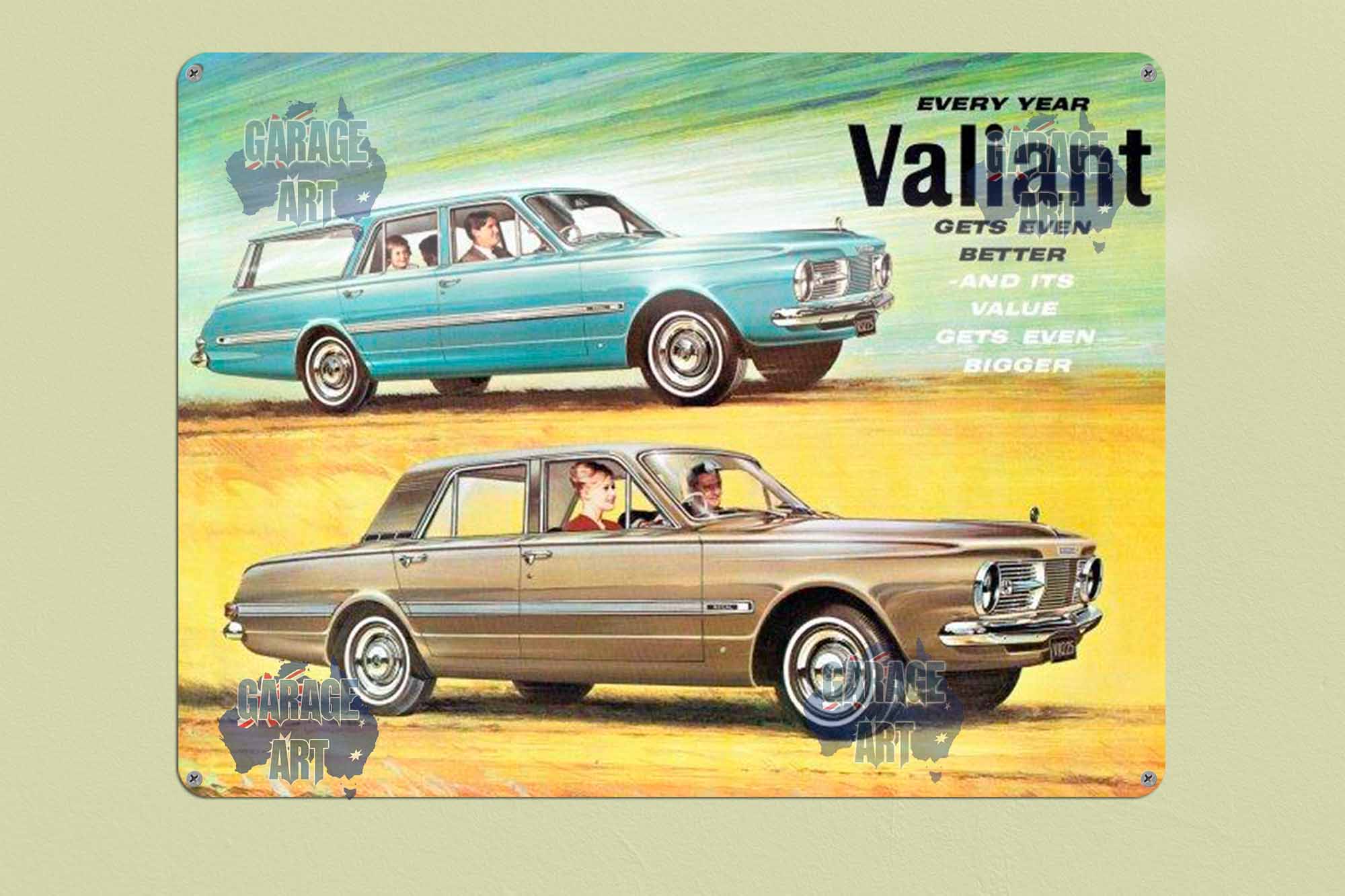 1965 AP6 Every Year Valiant Tin Sign freeshipping - garageartaustralia
