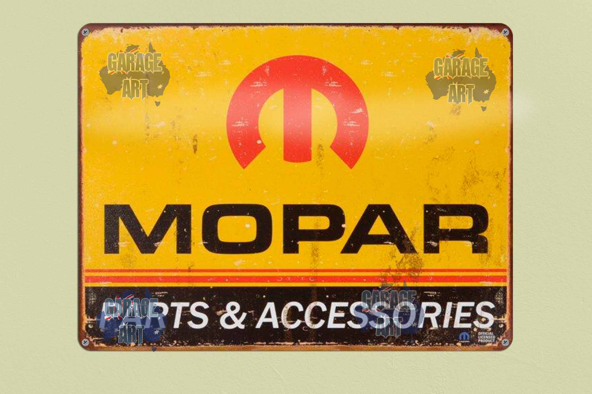 Mopar Vintage Accessories Tin Sign freeshipping - garageartaustralia