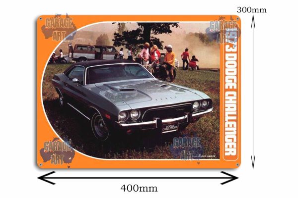 Dodge Challenger Rally Tin Sign freeshipping - garageartaustralia