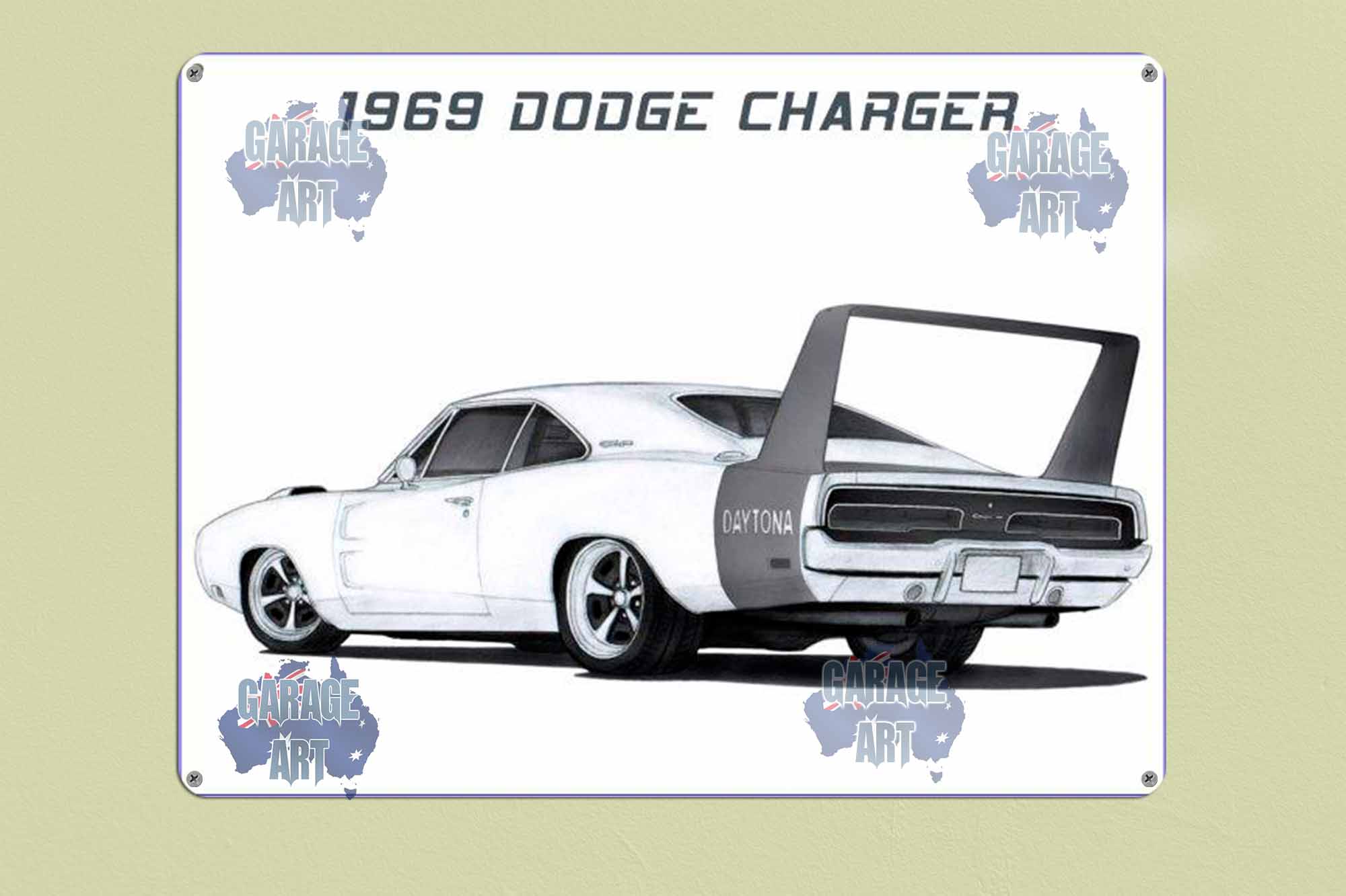 1968 Dodge Charger Tin Sign freeshipping - garageartaustralia