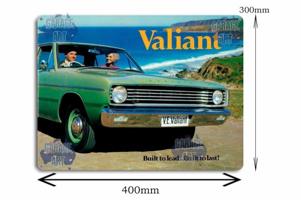 Valiant Built to lead & Last Tin Sign freeshipping - garageartaustralia