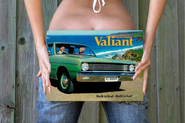 Valiant Built to lead & Last Tin Sign freeshipping - garageartaustralia