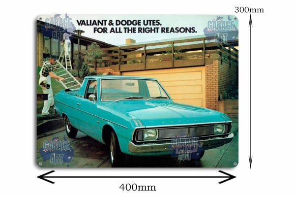 Valiant & Dodge Utes Tin Sign freeshipping - garageartaustralia