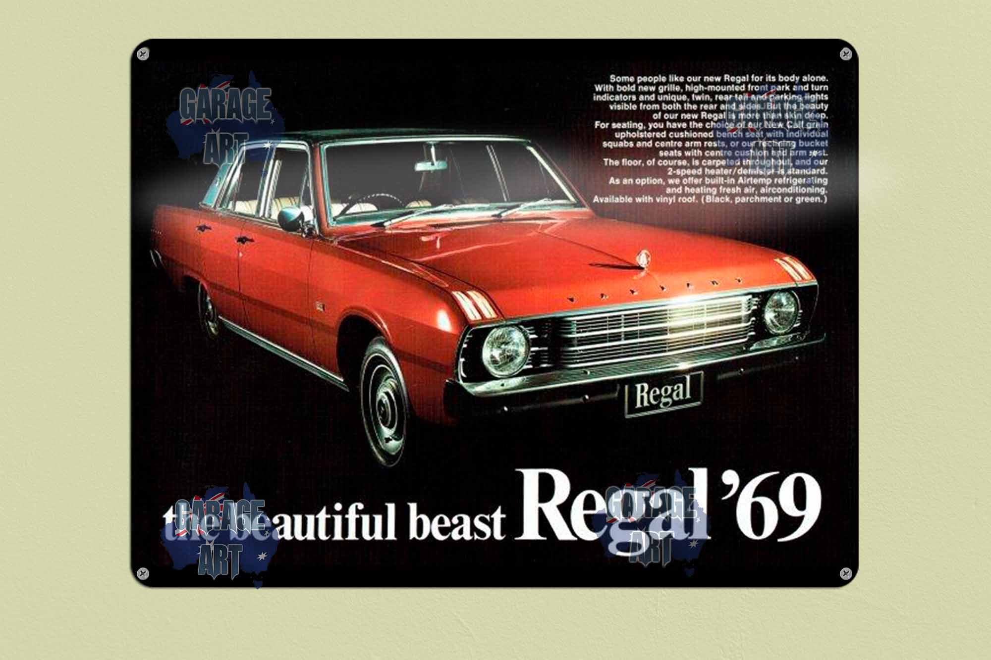 Beautiful Regal 69 Tin Sign freeshipping - garageartaustralia