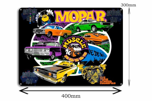 Mopar Muscle Collage Tin Sign freeshipping - garageartaustralia