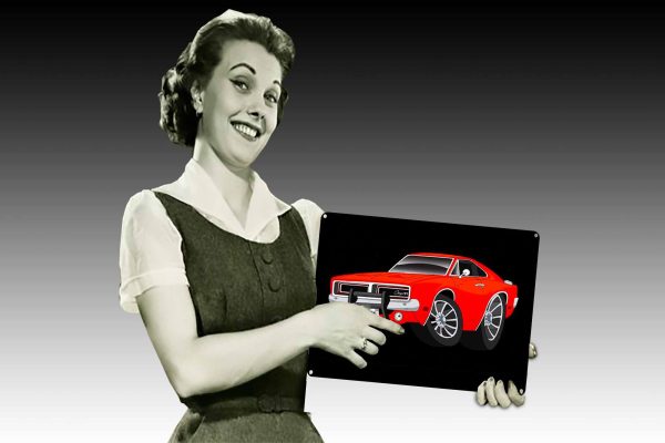 RT Charger Red Tin Sign freeshipping - garageartaustralia