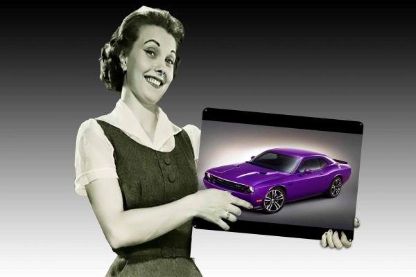 Purple Dodge Charger 480mmx380mm Tin Sign freeshipping - garageartaustralia