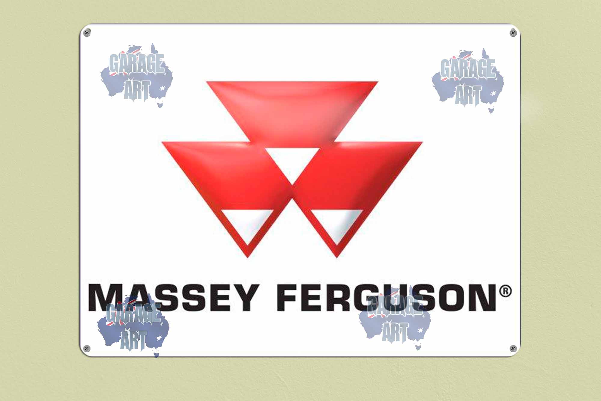 Massey Ferguson Logo Tin Sign freeshipping - garageartaustralia