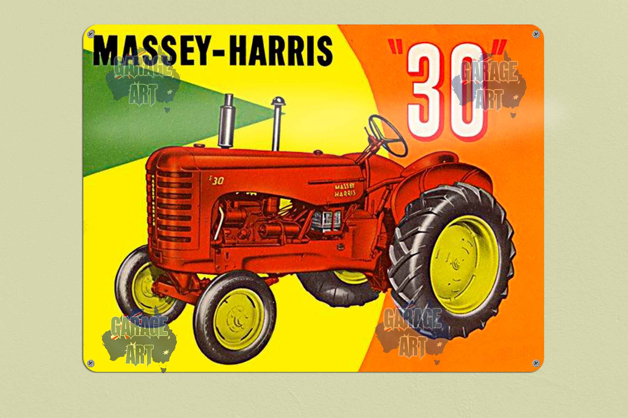 Massey Harris 30 Tin Sign freeshipping - garageartaustralia