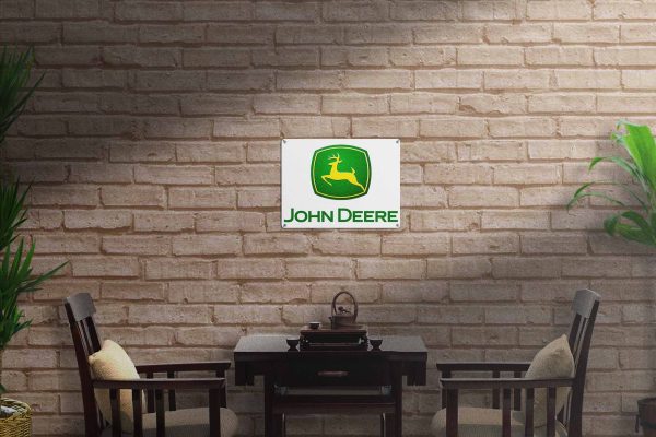 John Deere Tractor Logo Tin Sign freeshipping - garageartaustralia