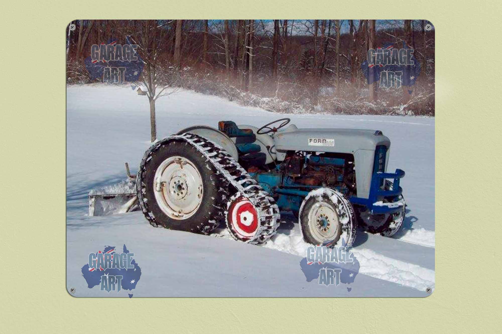 Old Ford Tractor Caterpillar Drive Tin Sign freeshipping - garageartaustralia