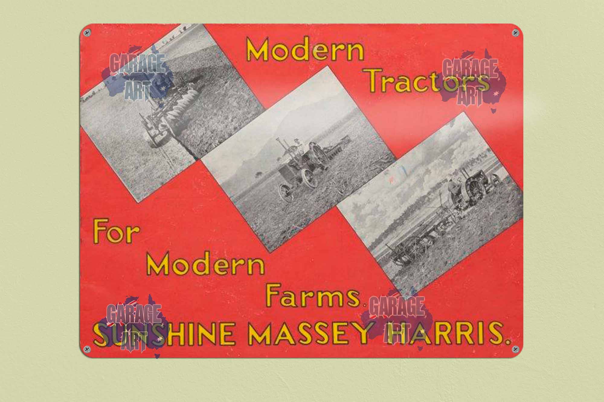 Modern Tractor for Modern Times Massey Tin Sign freeshipping - garageartaustralia