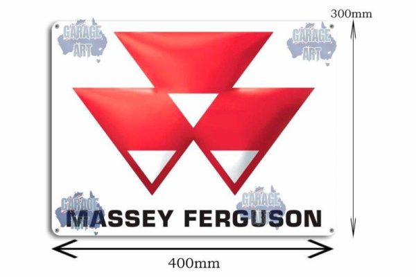 Massey Ferguson Logo Tin Sign 480mmx380mm Tin Sign freeshipping - garageartaustralia