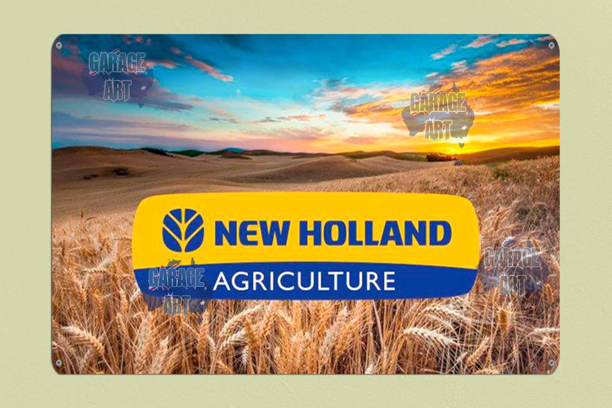 New Holland Agriculture 600mmx400mm Tin Sign freeshipping - garageartaustralia