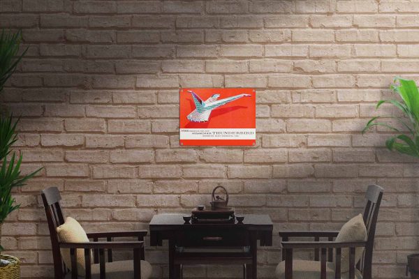 4 Passenger Thunderbird Logo Tin Sign freeshipping - garageartaustralia