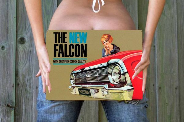 The New Falcon Front Tin Sign freeshipping - garageartaustralia