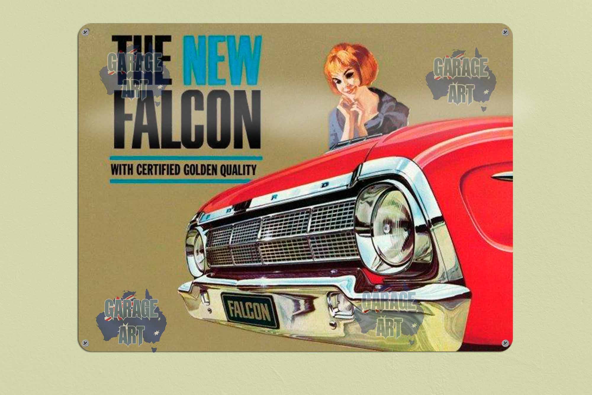 The New Falcon Front Tin Sign freeshipping - garageartaustralia