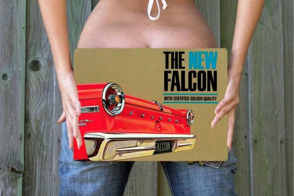 The New Falcon Rear Tin Sign freeshipping - garageartaustralia