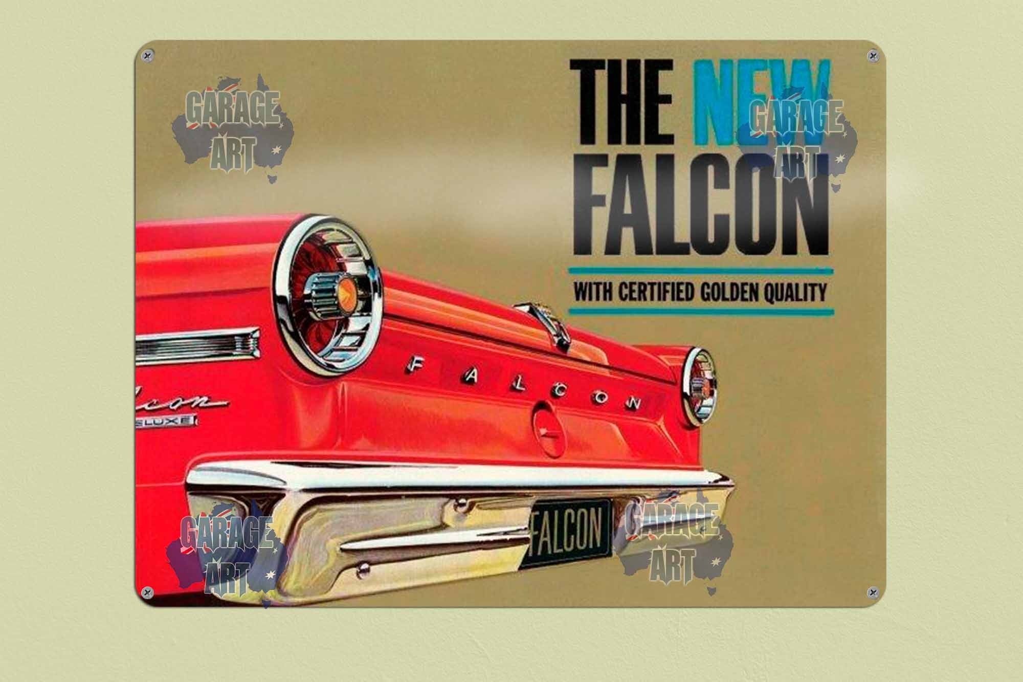The New Falcon Rear Tin Sign freeshipping - garageartaustralia