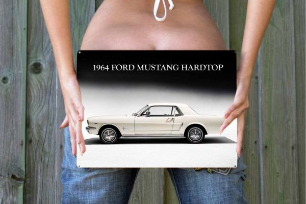 1964 Ford Mustang sideview Tin Sign freeshipping - garageartaustralia